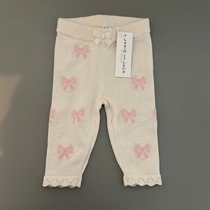 Janie and Jack Sweater Bow Pants - 0/3m